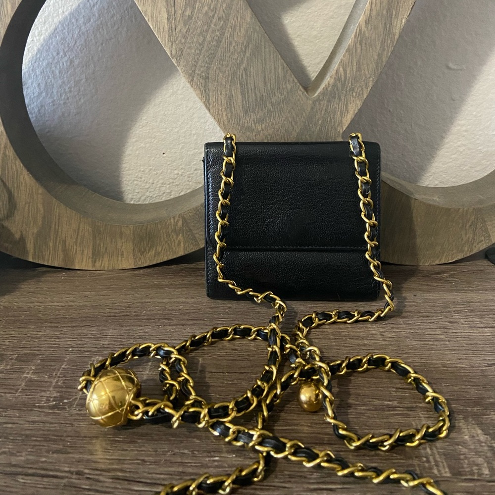 ⚜️🖤 Mini Chanel Wallet on a Chain Adjustable Wallet Crossbody to Belt Bag - Picture 5 of 16